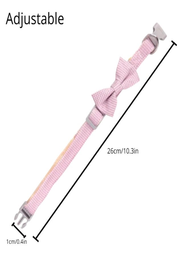 KittuPet Quick Release Cat Collars, Soft Kitten Collars with Detachable Bow Tie Lightweight Kitten Collars (Pink) - Image 2